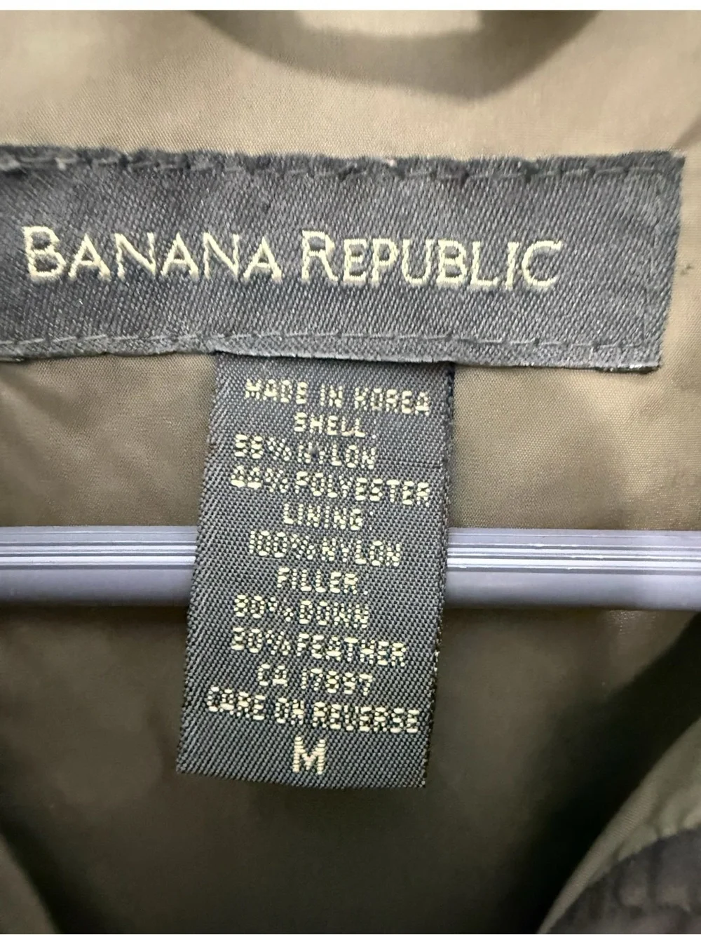 Banana Republic Brown Down Puffer Jacket Women's Medium